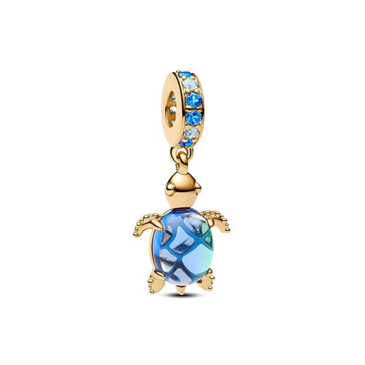 Charm pendant tortue bleu