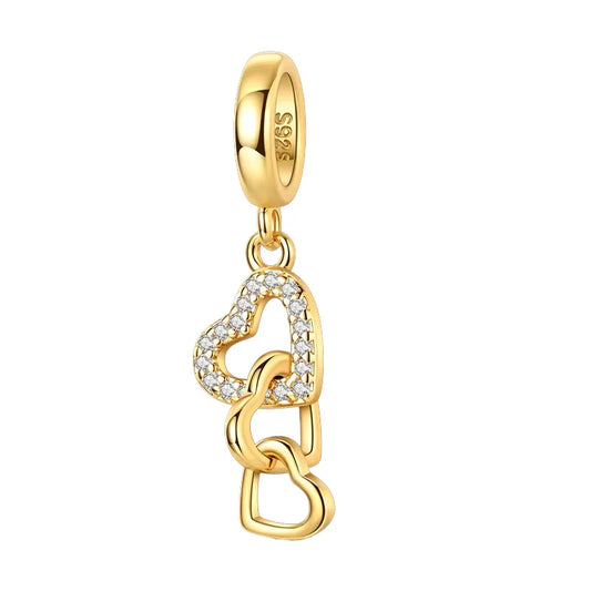 Charm pendant coeurs